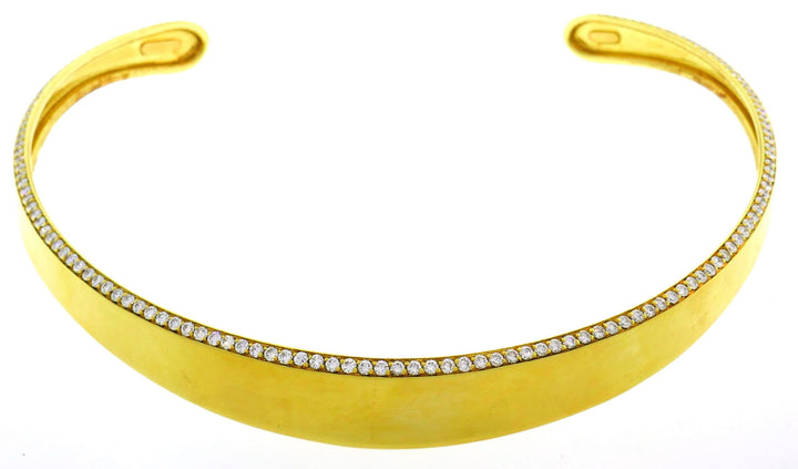 Robert Lee Morris Choker Necklace Diamond Yellow Gold