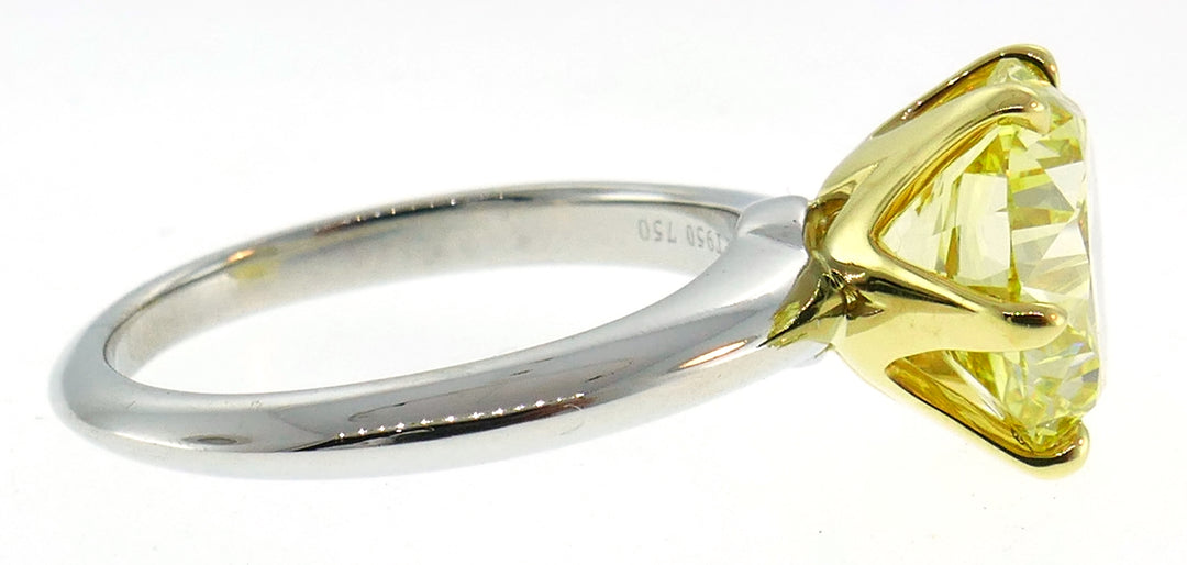 Tiffany & Co. Fancy Intense Yellow Diamond Platinum Ring