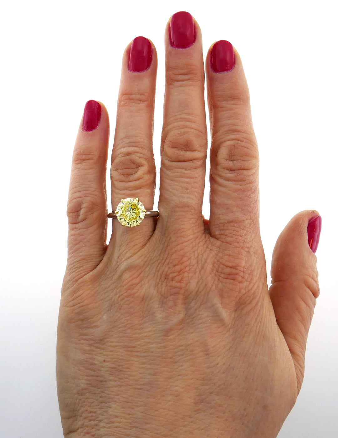 Tiffany & Co. Fancy Intense Yellow Diamond Platinum Ring