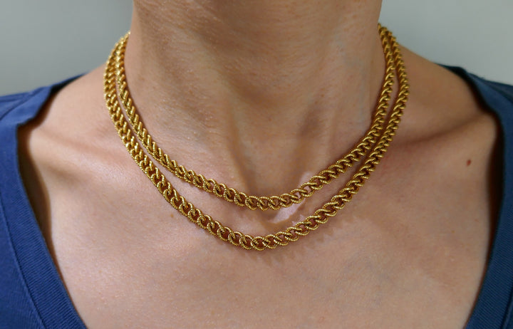 Chaumet Yellow Gold Link Chain Necklace