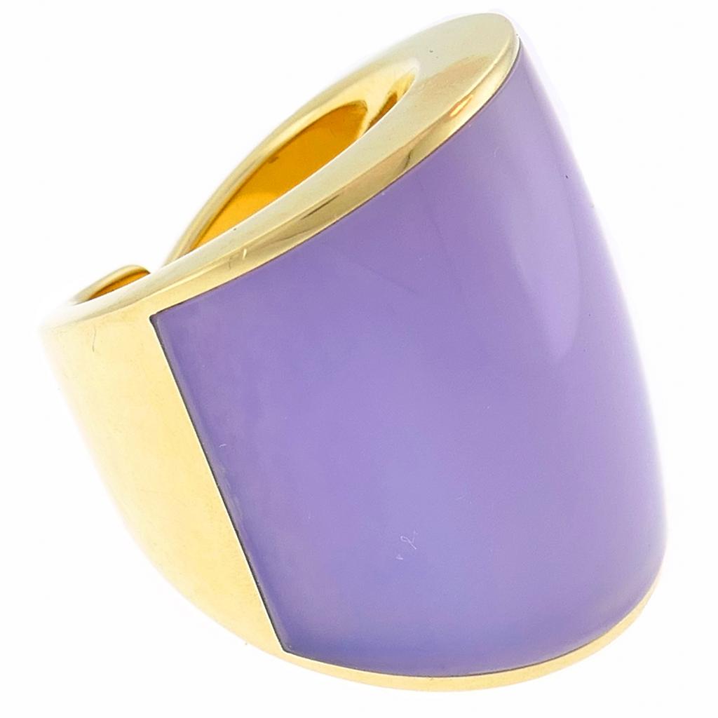 Vhernier Vague Chalcedony Yellow Gold Ring