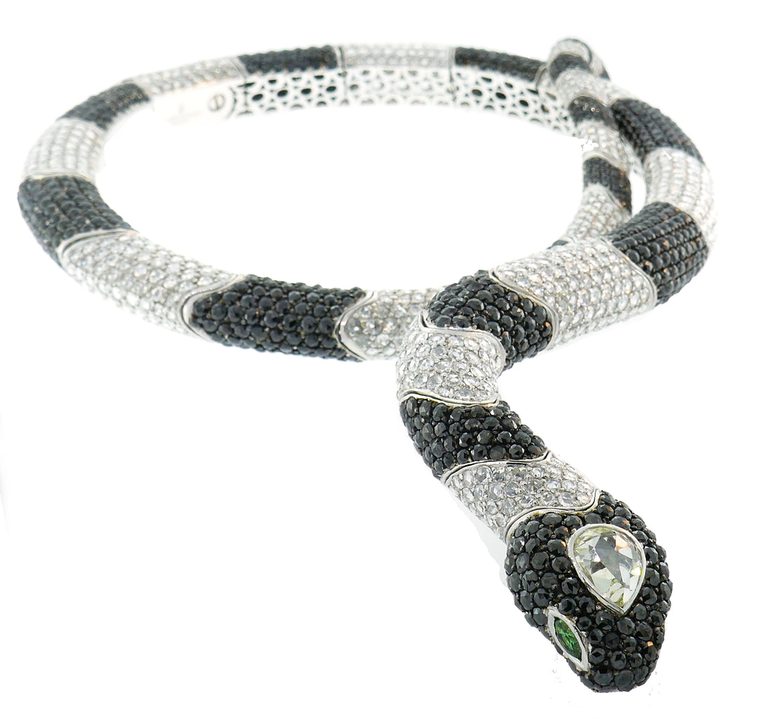 De Grisogono Diamond White Gold Snake Necklace