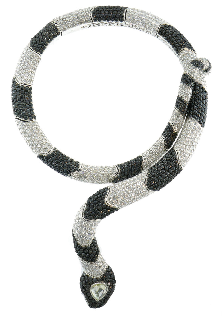 De Grisogono Diamond White Gold Snake Necklace