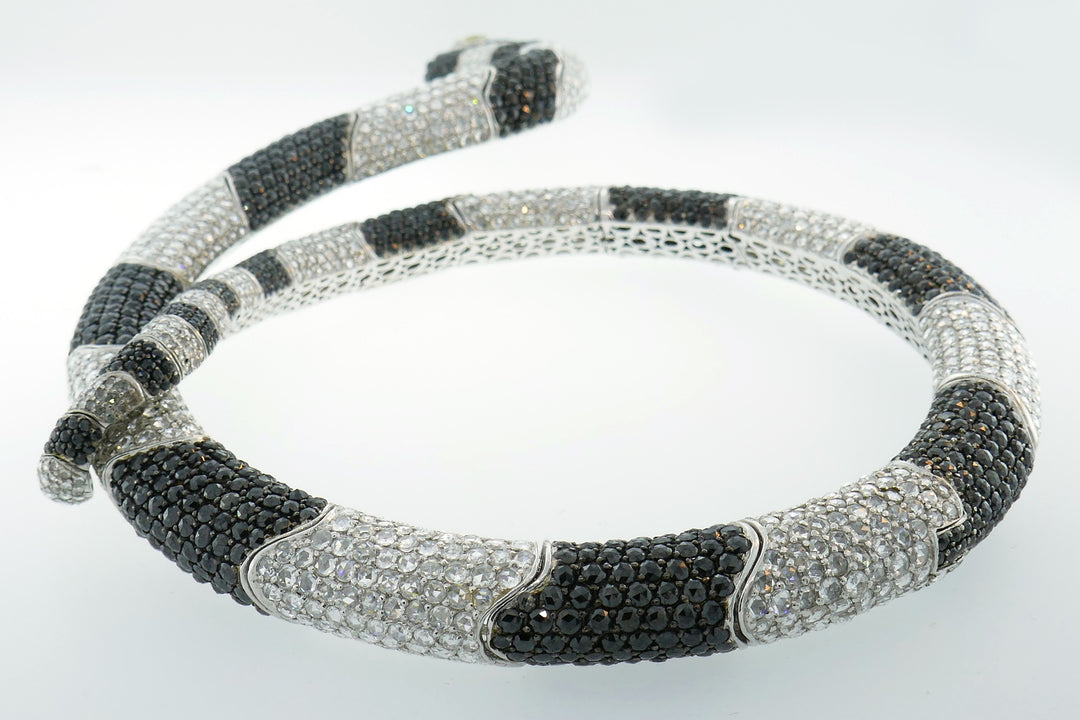 De Grisogono Diamond White Gold Snake Necklace