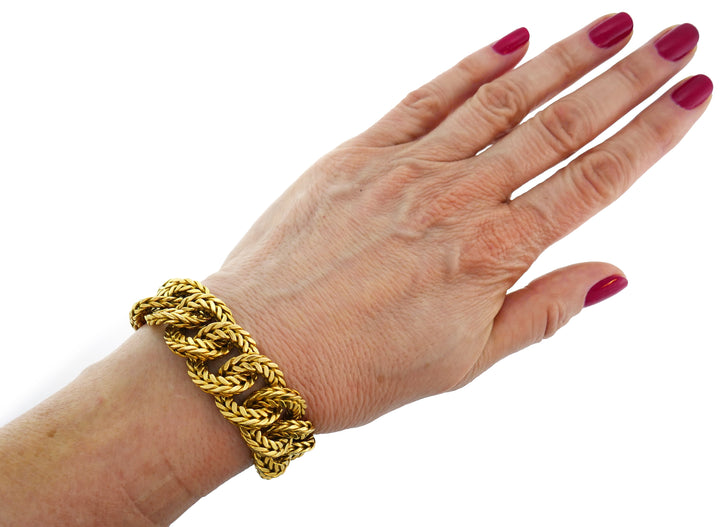 Van Cleef & Arpels Yellow Gold Link Chain Bracelet