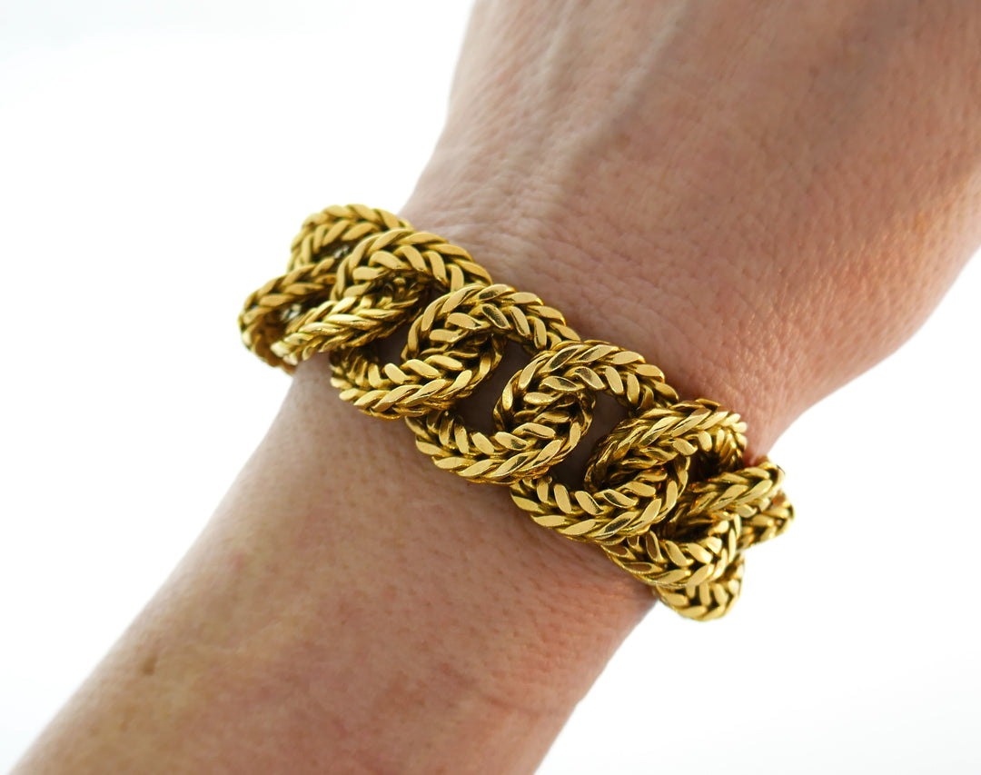 Van Cleef & Arpels Yellow Gold Link Chain Bracelet