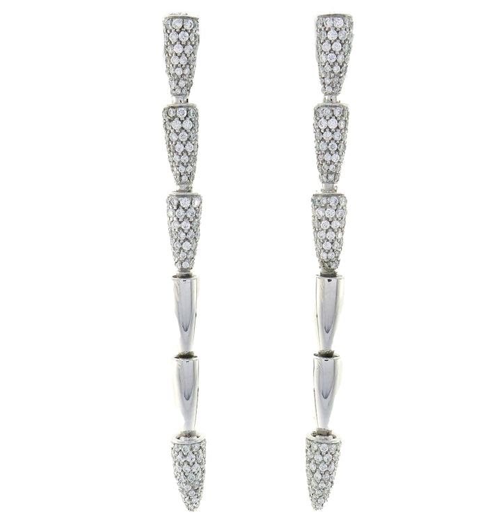 Vhernier Calla Diamond White Gold Dangle Earrings