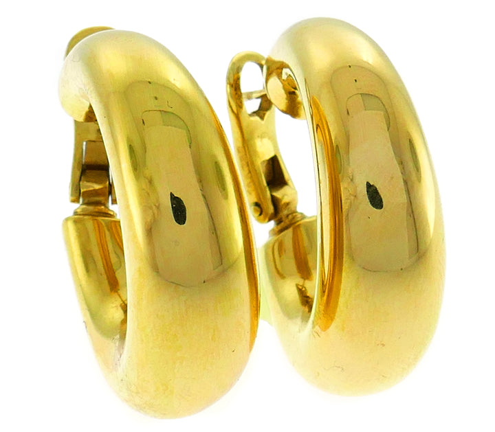 Chaumet Paris Yellow Gold Hoop Earrings