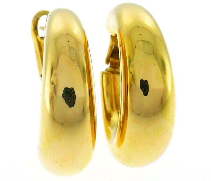 Chaumet Paris Yellow Gold Hoop Earrings