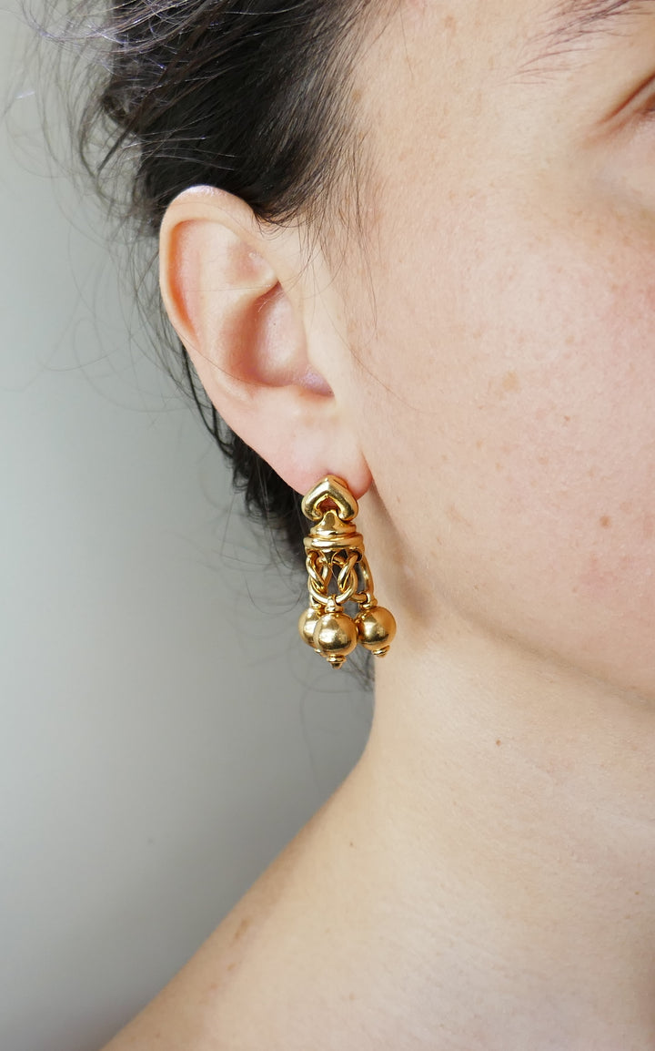 Bvlgari Yellow Gold Dangle Earrings Bulgari