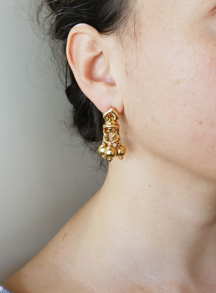 Bvlgari Yellow Gold Dangle Earrings Bulgari