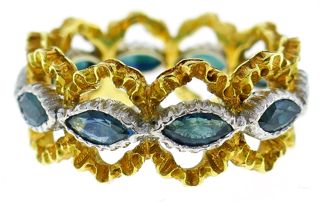 Buccellati Sapphire Gold Band Ring