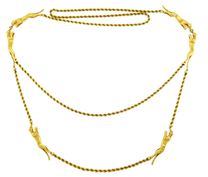 Cartier Yellow Gold Panthere Chain Necklace