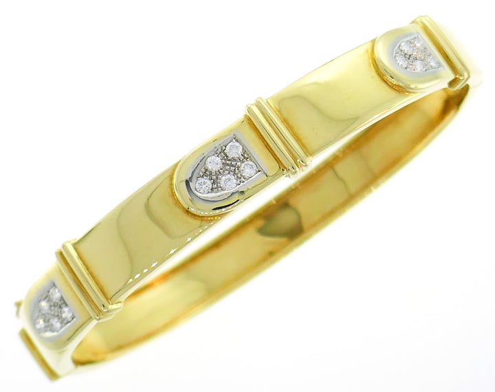 Cartier Diamond Yellow Gold Bangle Bracelet