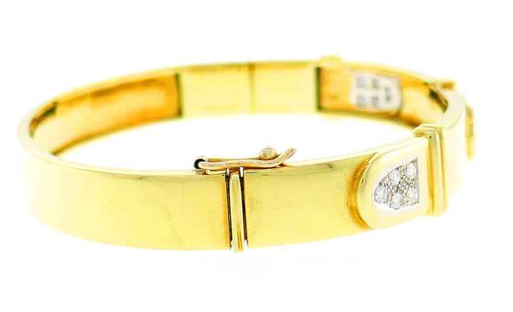 Cartier Diamond Yellow Gold Bangle Bracelet