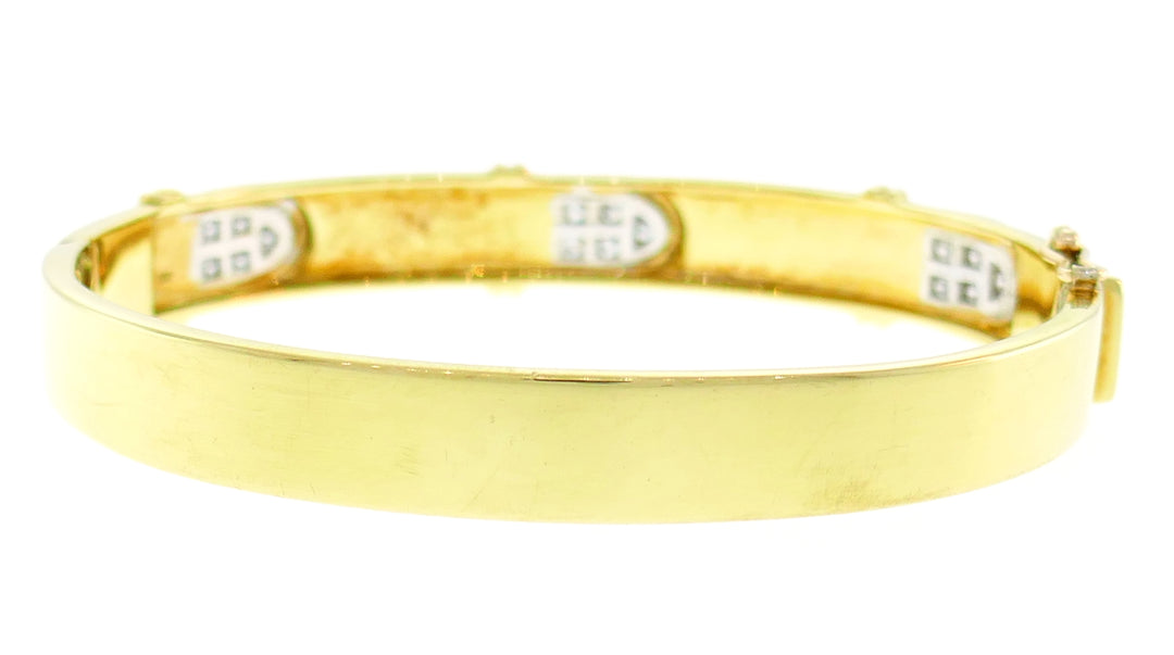 Cartier Diamond Yellow Gold Bangle Bracelet