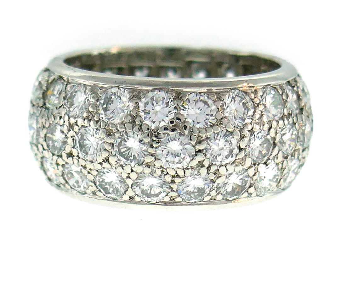 Van Cleef & Arpels Diamond Platinum Eternity Band Ring