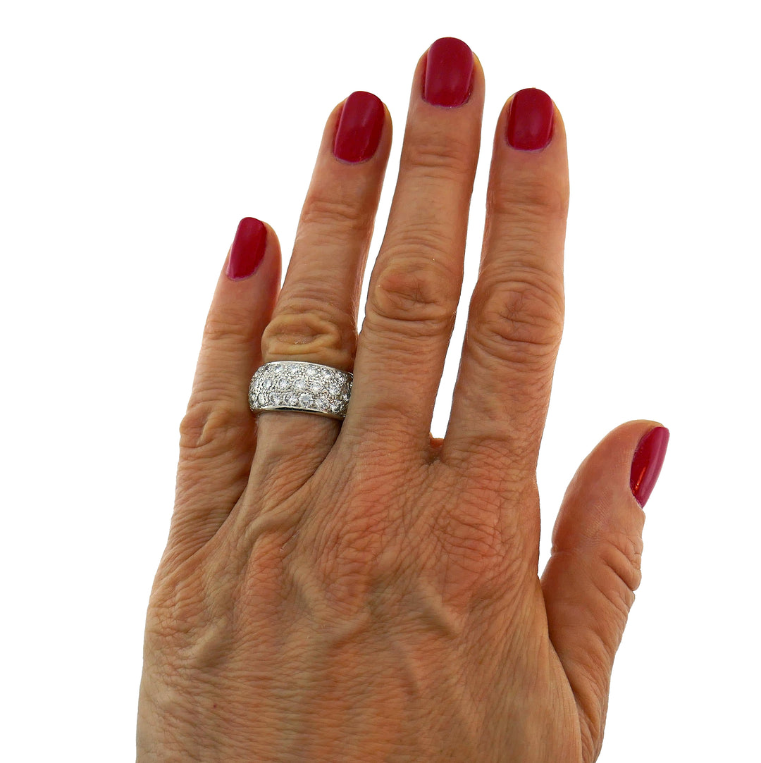 Van Cleef & Arpels Diamond Platinum Eternity Band Ring