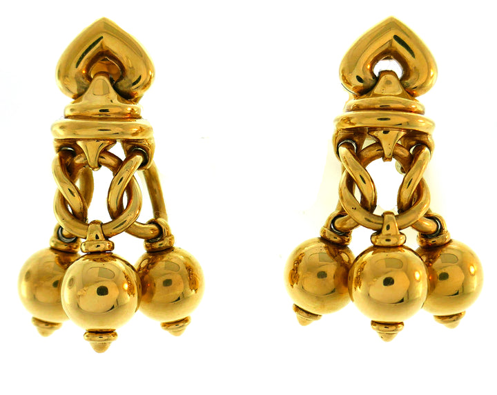 Bvlgari Yellow Gold Dangle Earrings Bulgari