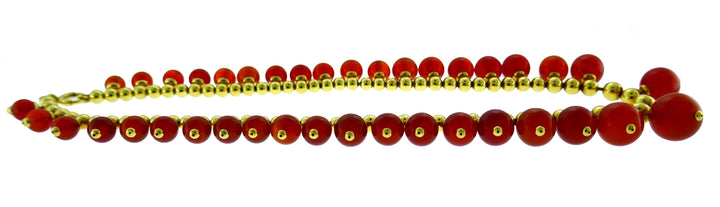 Tiffany & Co. Carnelian Gold Necklace Bracelet Set