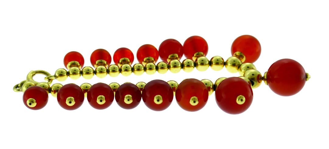 Tiffany & Co. Carnelian Gold Necklace Bracelet Set