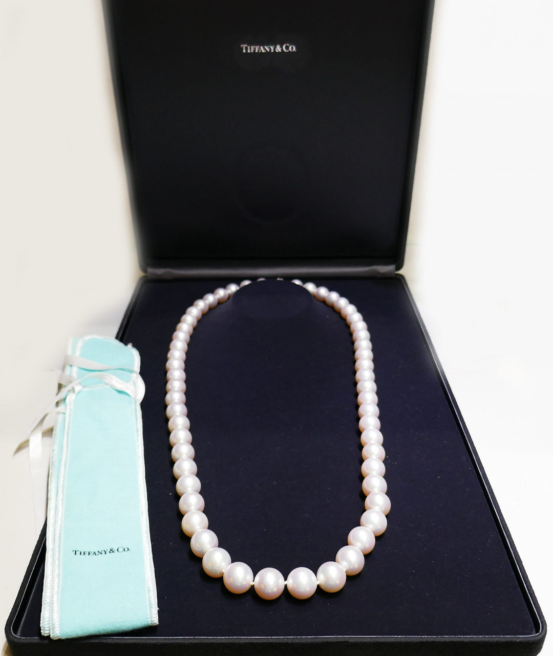 Tiffany & Co. Pearl Strand Necklace with Diamond Platinum Clasp, Opera Length