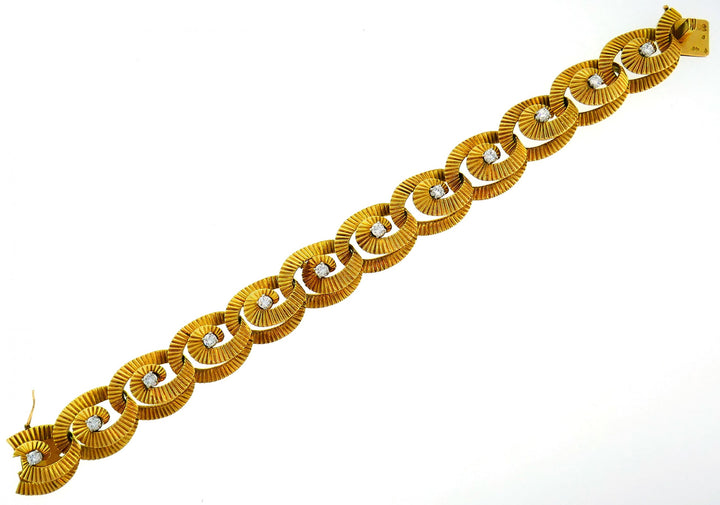 Vintage Bracelet by Regner Diamond 18k Gold French Jewelry