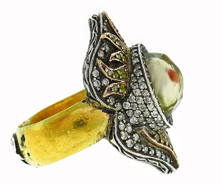 Sevan Bicakci Silver Yellow Gold Ring with Gemstones