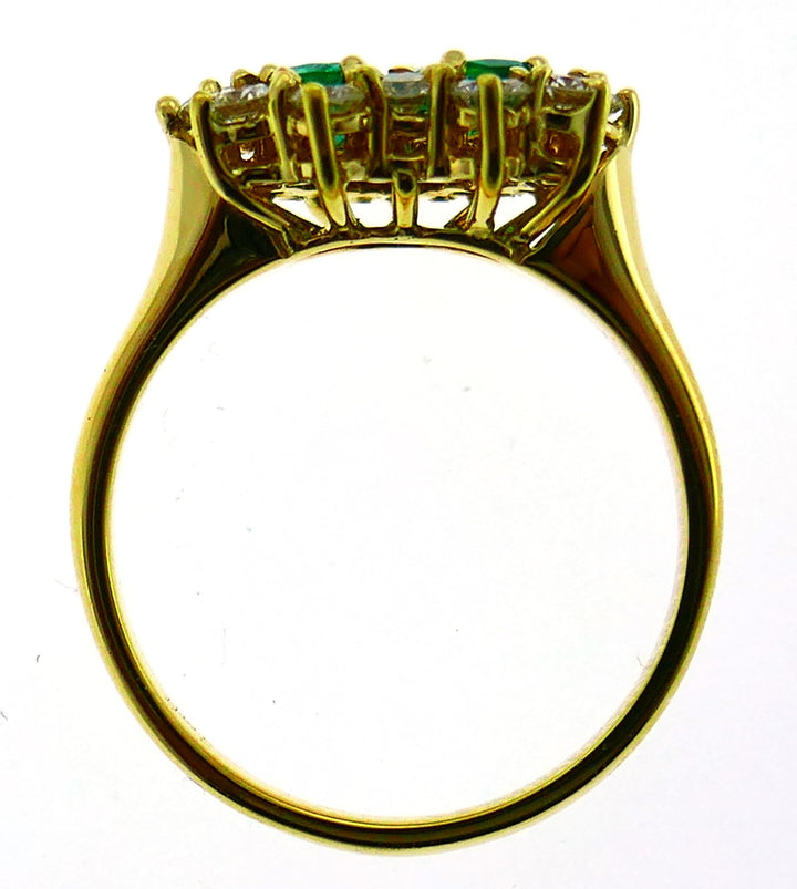 Graff Emerald Diamond Yellow Gold Heart Ring