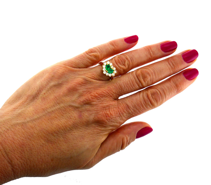 Graff Emerald Diamond Yellow Gold Heart Ring