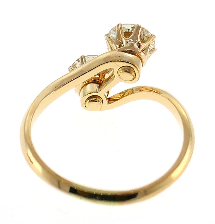 Victorian Diamond Gold Ring, Earrings Interchangeable