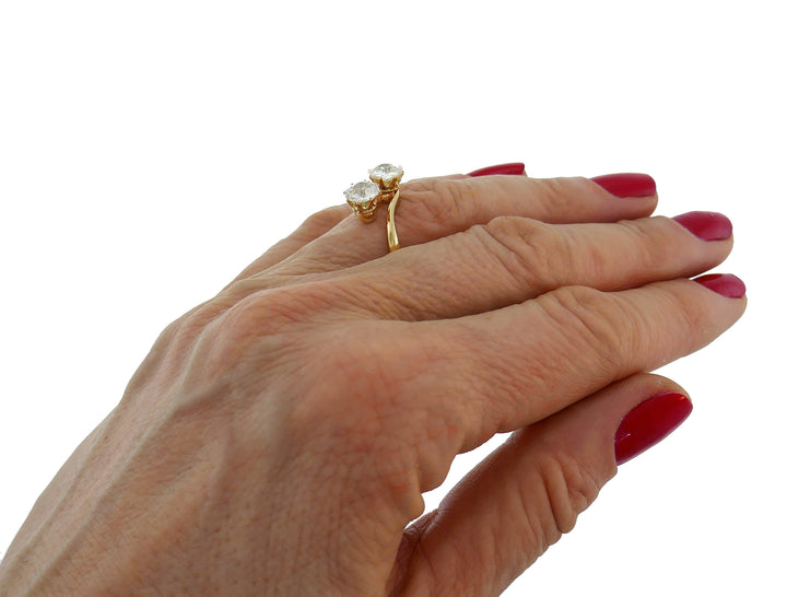 Victorian Diamond Gold Ring, Earrings Interchangeable