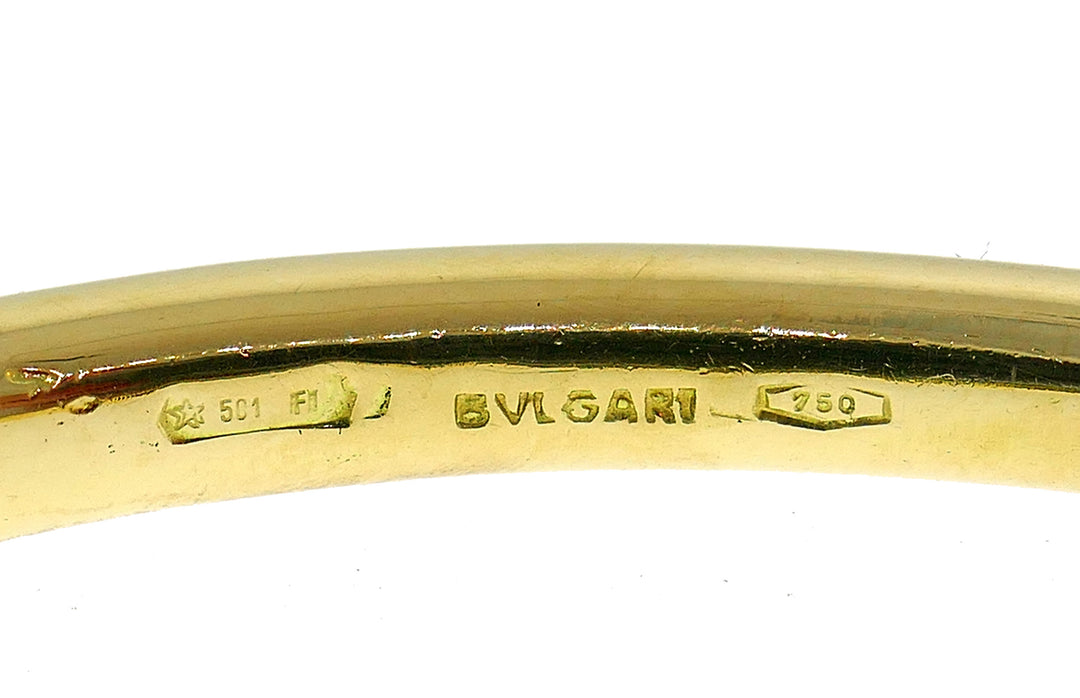 Bvlgari Multi-Gem Yellow Gold Bangle Bracelet Bulgari