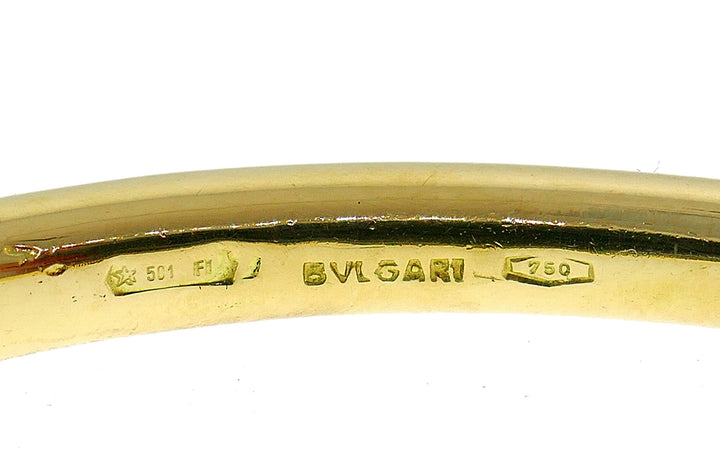 Bvlgari Multi-Gem Yellow Gold Bangle Bracelet Bulgari
