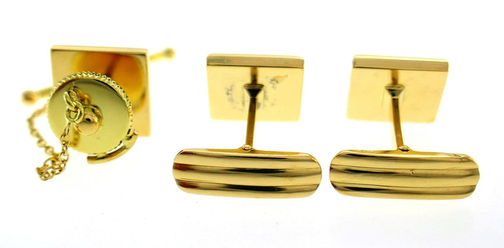 Chaumet Vintage Cufflinks and Stud Set 18k Gold Diamond