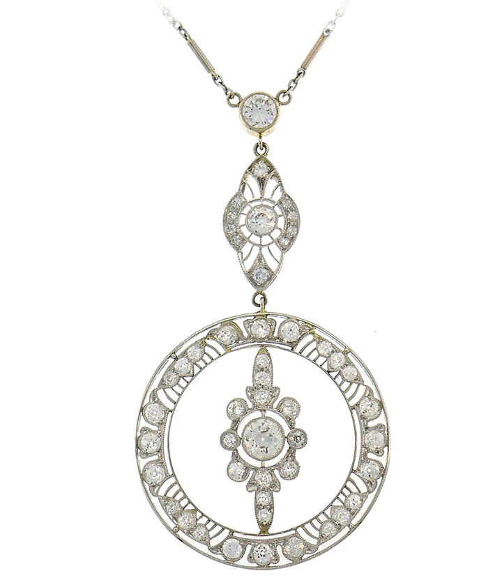 Art Deco Diamond Platinum Necklace