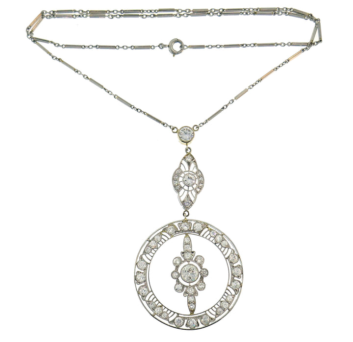 Art Deco Diamond Platinum Necklace