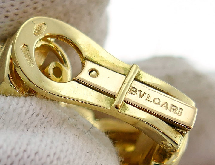 Vintage Bvlgari Diamond Yellow Gold Earrings Bulgari