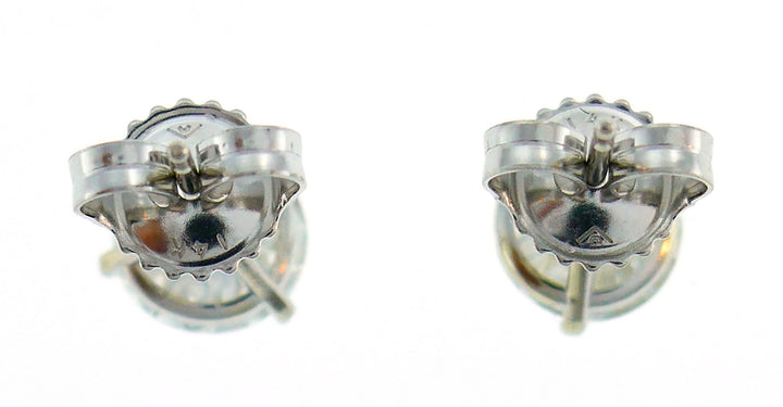 Old European Cut Diamond White Gold Stud Earrings