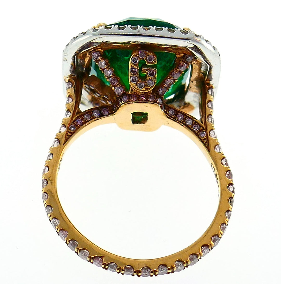 Lorraine Schwartz Emerald Diamond Gold Ring