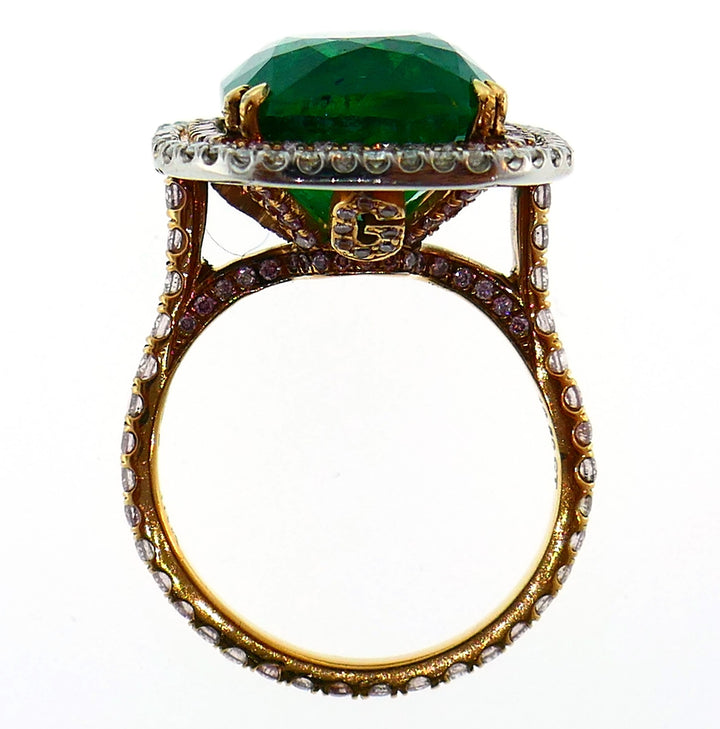 Lorraine Schwartz Emerald Diamond Gold Ring