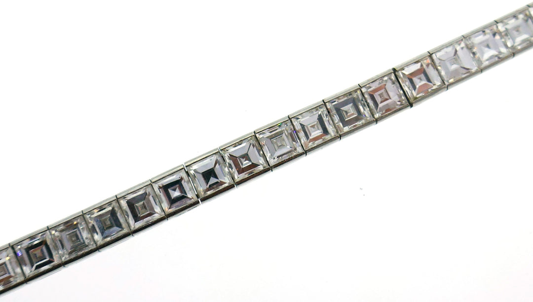 Boucheron Diamond Platinum Tennis Line Bracelet 1950s