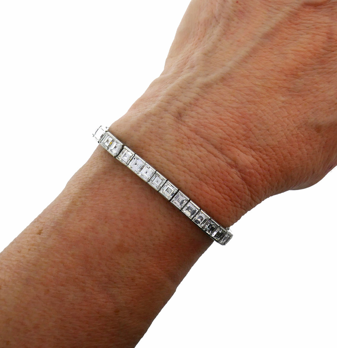 Boucheron Diamond Platinum Tennis Line Bracelet 1950s