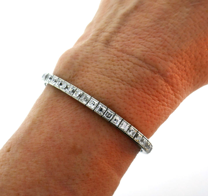 Tiffany & Co. Diamond Platinum Tennis Line Bracelet 1950s