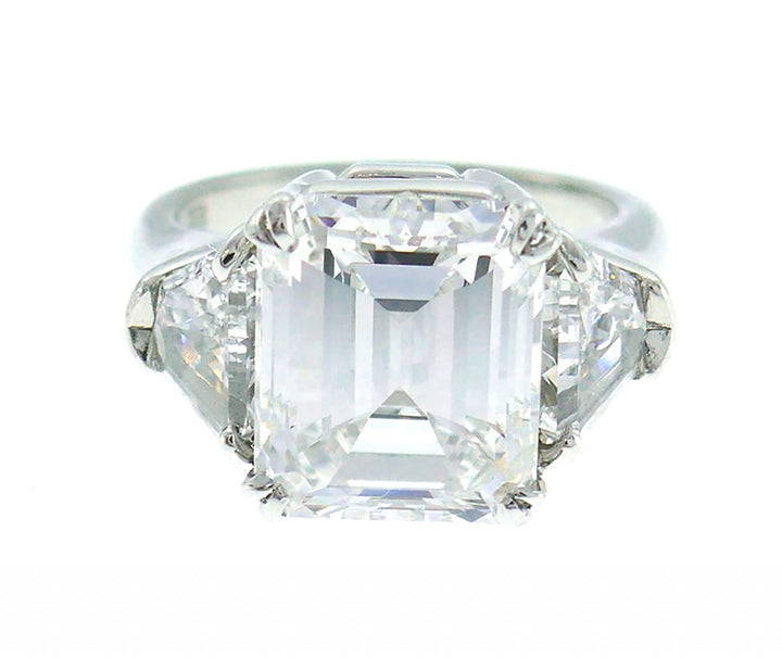 Harry Winston Diamond Platinum Ring 4.03-ct E VS1 GIA