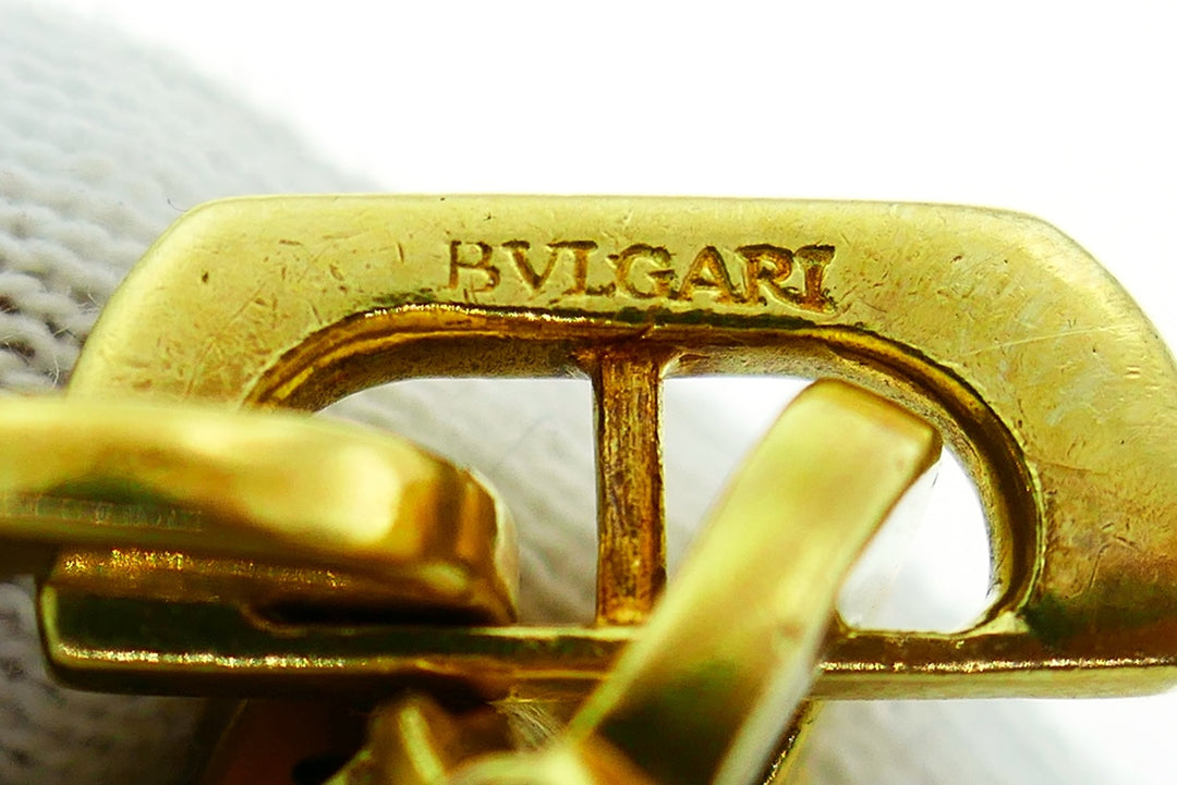 Vintage Bulgari Diamond 18k Yellow Gold Chain Link Bracelet Bvlgari