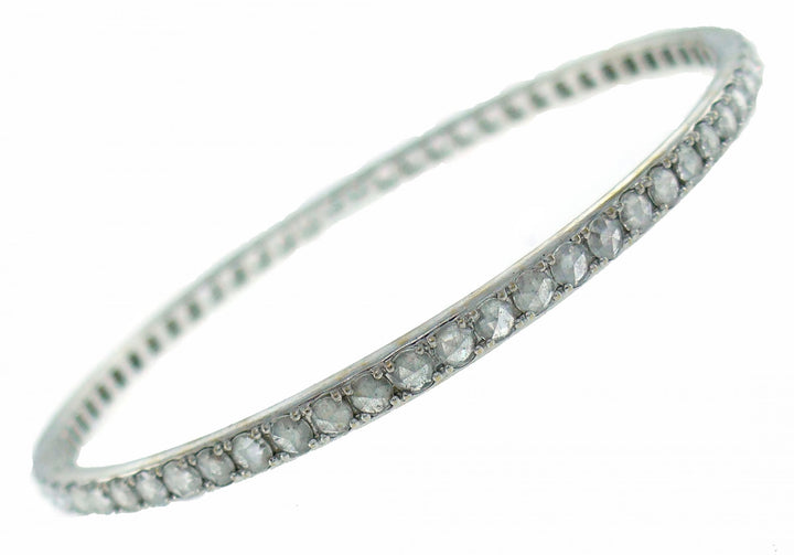 Tiffany & Co. Diamond White Gold Bangle Bracelet