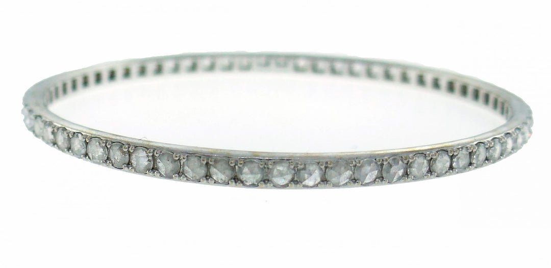 Tiffany & Co. Diamond White Gold Bangle Bracelet