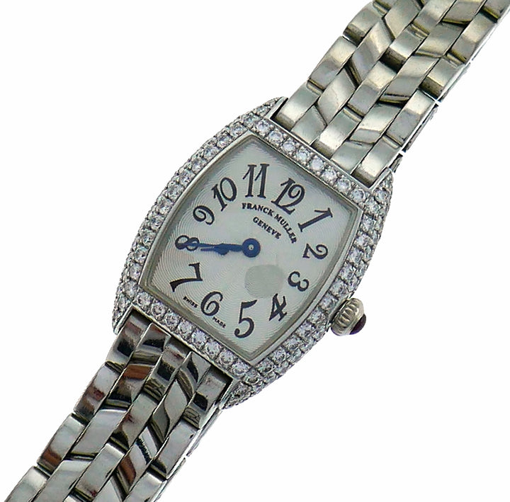 Franck Muller Mini Cintree Curvex Wristwatch White Gold & Diamond