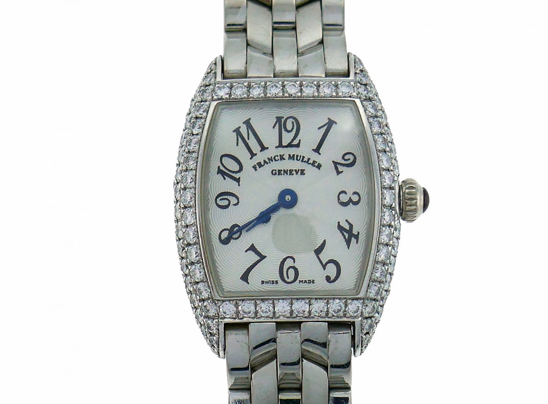 Franck Muller Mini Cintree Curvex Wristwatch White Gold & Diamond